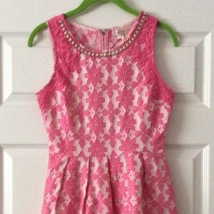 Cute Floral Pink Dress